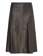 Vmpolly Midi Skirt Coated Exp Vero Moda Brown