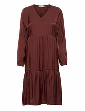 Crsally Dress Cream Brown