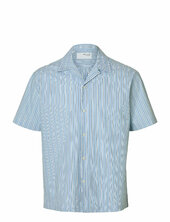 Slhrlxholger Mix Ss Shirt Selected Blue