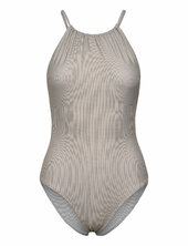 Halter Printed Swimsuit Filippa K Beige