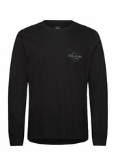 Ls Pocket Logo Tee Lee Jeans Black