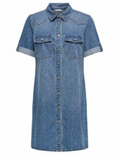 Onllisa S/s Dnm Dress Gua Noos Only Blue