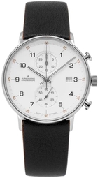 Junghans Herreur 41/4771.00 Form C Sølvfarvet/læder Ø40 Mm