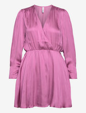 Wrapped Satin Dress Mango Pink