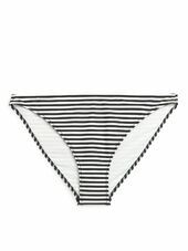 Mid Waist Bikini Bottom - Beige