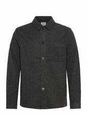 Regular Fit Flannel Overshirt Mango Grey