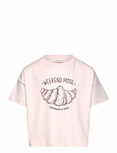 Short-sleeved Printed T-shirt Mango Pink