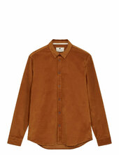 Akleif Solid Cord Shirt Anerkjendt Brown