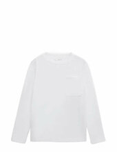 Long-sleeved T-shirt With Pocket Mango White