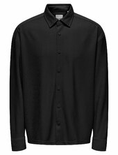 Onskari Plizze Ls Rlx Overshirt Only & Sons Black