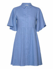 Slfgulia 2/4 Short Shirt Dress D Selected Blue