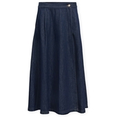 Korte Nederdele Object Sina Long Skirt - Dark Denim