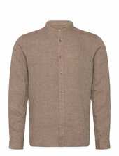 Theo Linen Stand Shirt Mos Mosh Gallery Brown