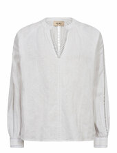 Mmzeina Linen Blouse Mos Mosh White