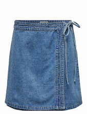 Onlvilla Wrap Tie Skirt Dnm Gua Only Blue