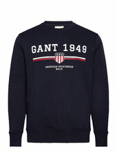 Graphic C-neck Sweat Gant Navy