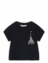 Message Heart T-shirt Mango Navy