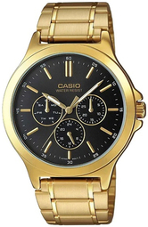 Casio Herreur Mtp-v300g-1audf Classic Sort/gul Guldtonet Stål Ø41.5