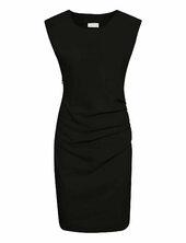 India Round-neck Dress Kaffe Black