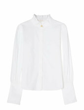 Maira Plissé Blouse Busnel White