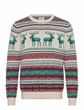 Jjxmas Snowball Knit Crew Neck Jack & J S Beige