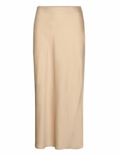 Viellette Hw Midi Skirt - Noos Vila Beige