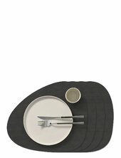 4-set Table Mat Curve L Corduroy Lind Dna Black
