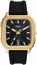 Fossil Herreur Fs5981 Inscription Sort/gummi Ø42 Mm