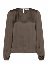 Rwmessina Ls Regular Blouse Rosemunde Brown