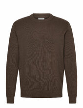 Rib Knitted O-neck Knit Lindbergh Brown