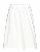 Cotton Poplin Midi Skirt Weekday White