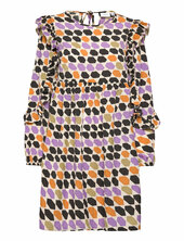 Vifisker L/s Frill Dress /rx Vila Patterned