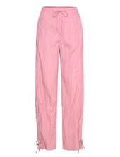 2342 Pleated Poly, Loose Pants W/ Tie Stine Goya Pink