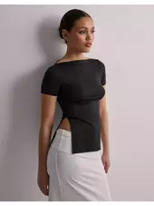 Only Onlea S/l Slit Top Cs Jrs Festtoppe Black