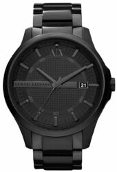 Armani Exchange Herreur Ax2104 Hampton Sort/stål Ø46 Mm