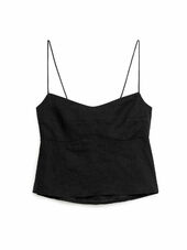 Back-tie Strap Top - Black