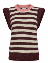 Nuciara Riette Stripe Vest Nümph Burgundy