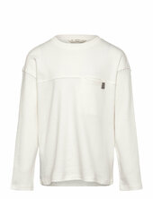 Long Sleeve Cotton T-shirt Mango White