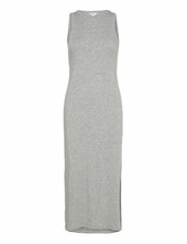 Objjamie S/l Long Dress Noos Object Grey