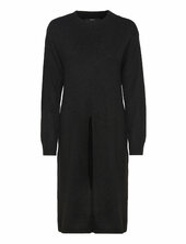 Vmphillis Ls O-neck Slit Dress Ga Boo Vero Moda Black