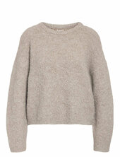 Nmdolly L/s O-neck Knit Fwd Noos Noisy May Beige