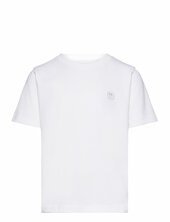 Regular Fit Badge T-shirt - Gots/ve Knowledge Cotton Apparel White