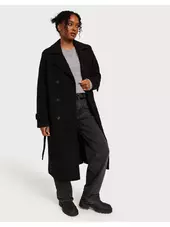 Vero Moda Vmfortunevega Aw23 Longtrenchcoat G Trenchcoats Black