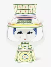 Lady With Hat Vase H24.5 Cm Grøn Bjørn Wiinblad Green