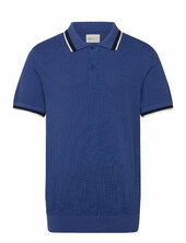 Cotton Pique Ss Polo Gant Blue