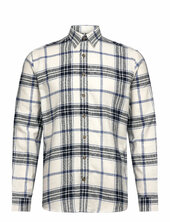 Checked Twill Shirt L/s Lindbergh White