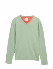 Basic V-neck Knit Tom Tailor Green