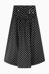 Printed Double Satin Corset Skirt A1090065 - Black - Ganni - Mønstret L