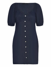 Vmmymilo 2/4 Short Button Dress Wvn Ga Vero Moda Navy