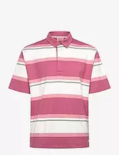 Striped Polo Shirt Short Sleeves Héritage Armor Lux Pink